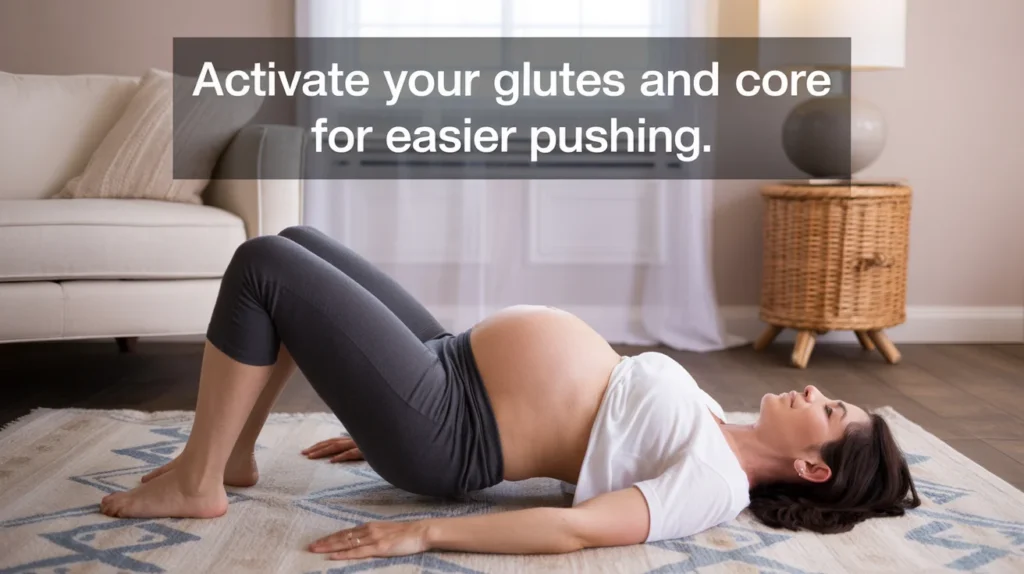 Activate your glutes and core for easier pushing.