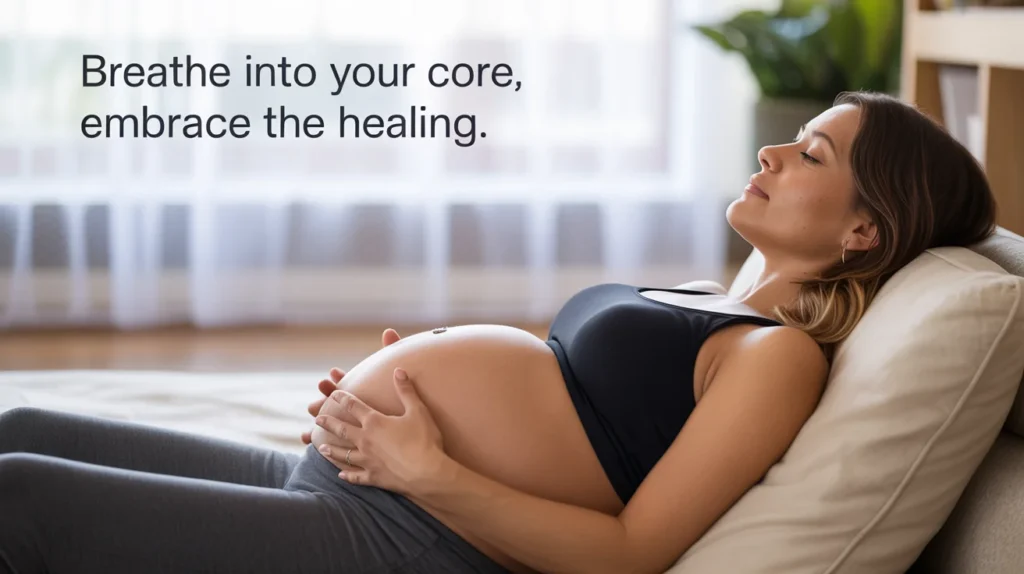 Breathe into your core, embrace the healing.