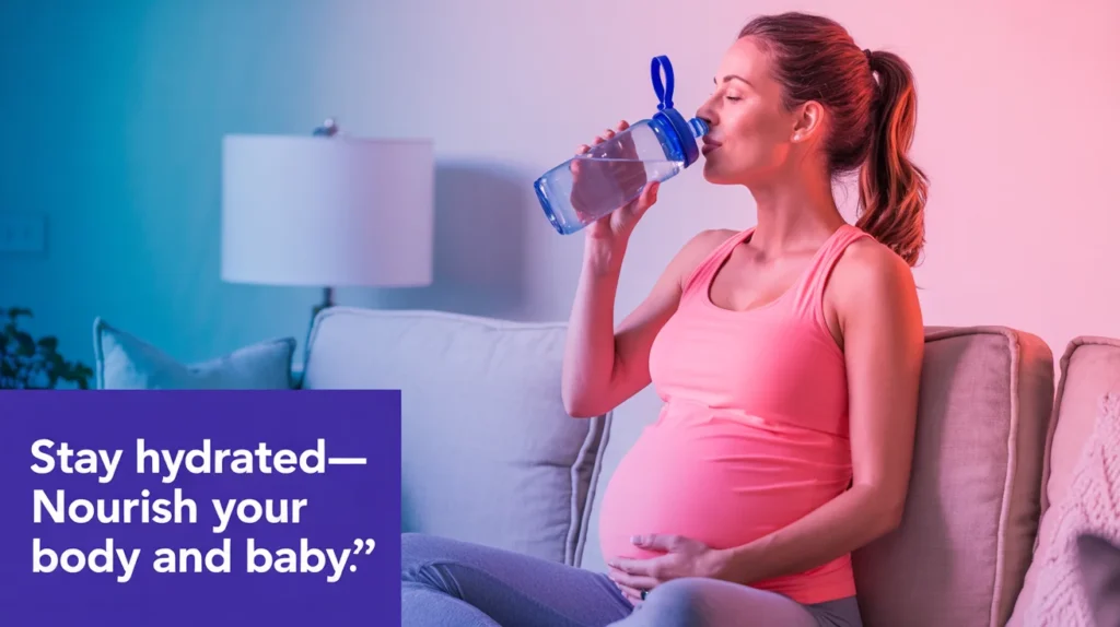 Stay hydrated—nourish your body and baby.
