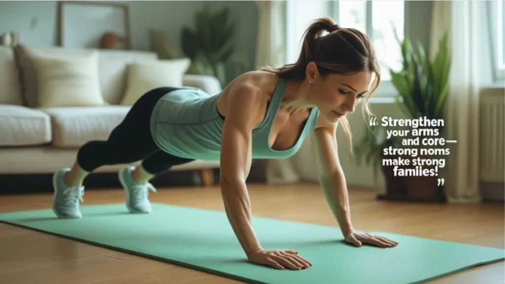 Strengthen your arms and core—strong moms make strong families