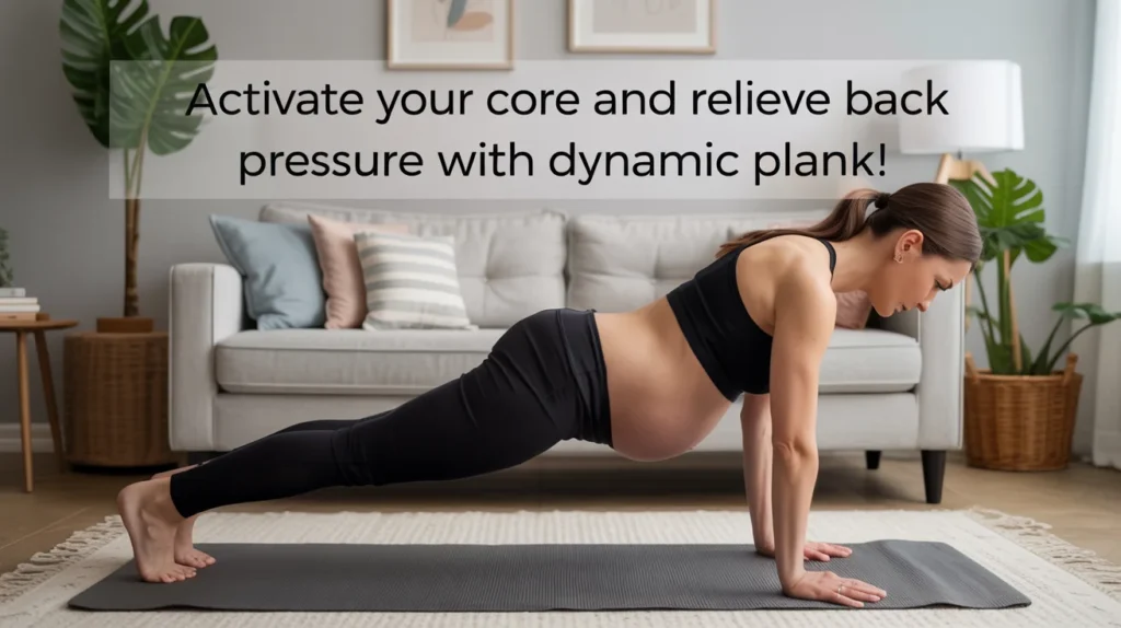 Activate Your Core and Relieve Back Pressure with Dynamic Plank!