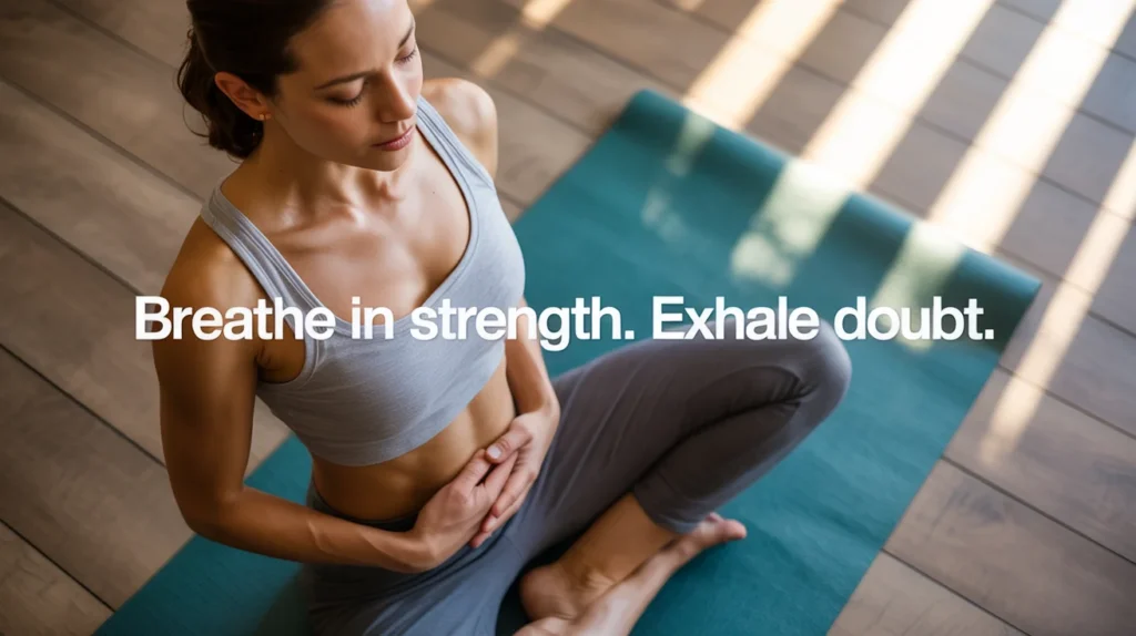 Breathe in strength. Exhale doubt.