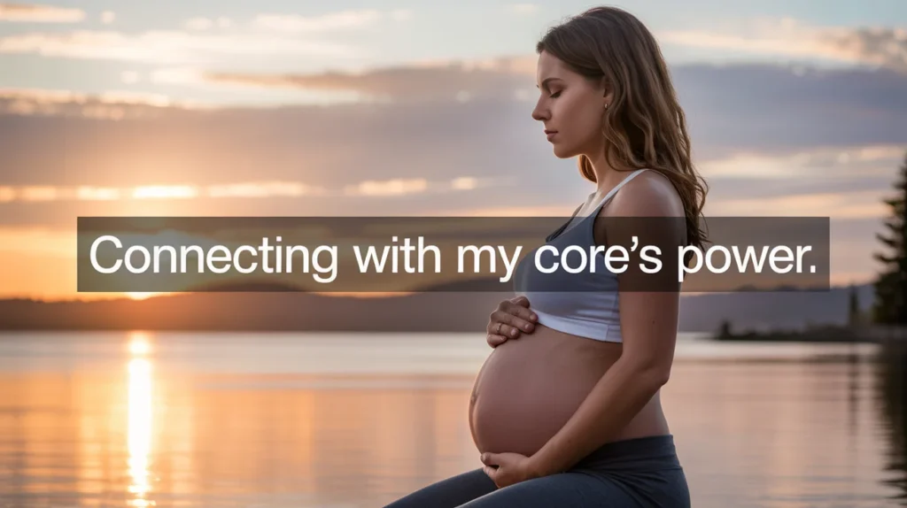 Connecting with my core's power.