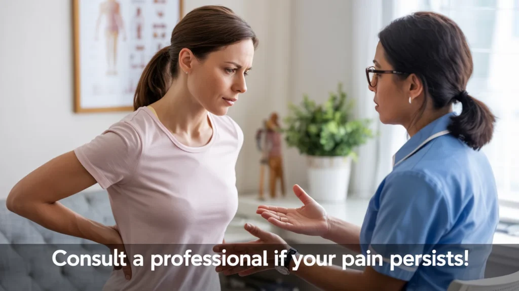 Consult a professional if your pain persists!