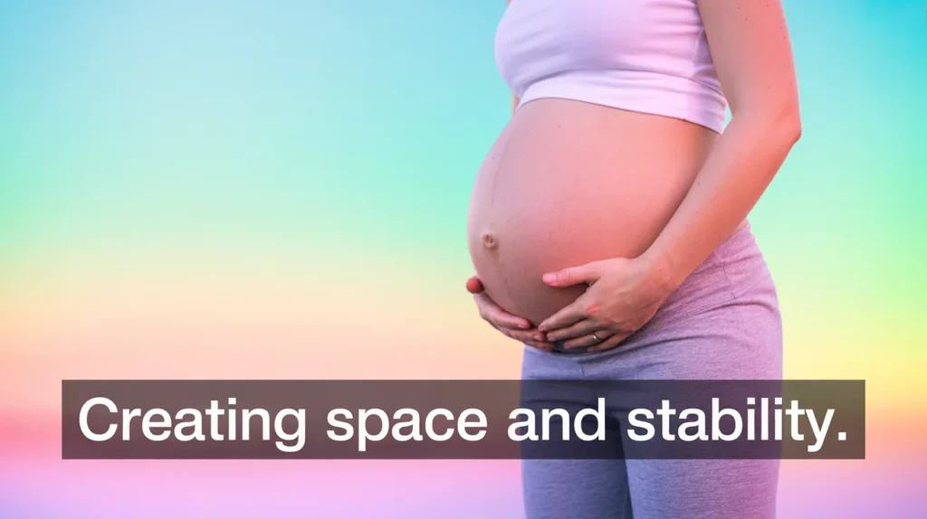 Creating space and stability.