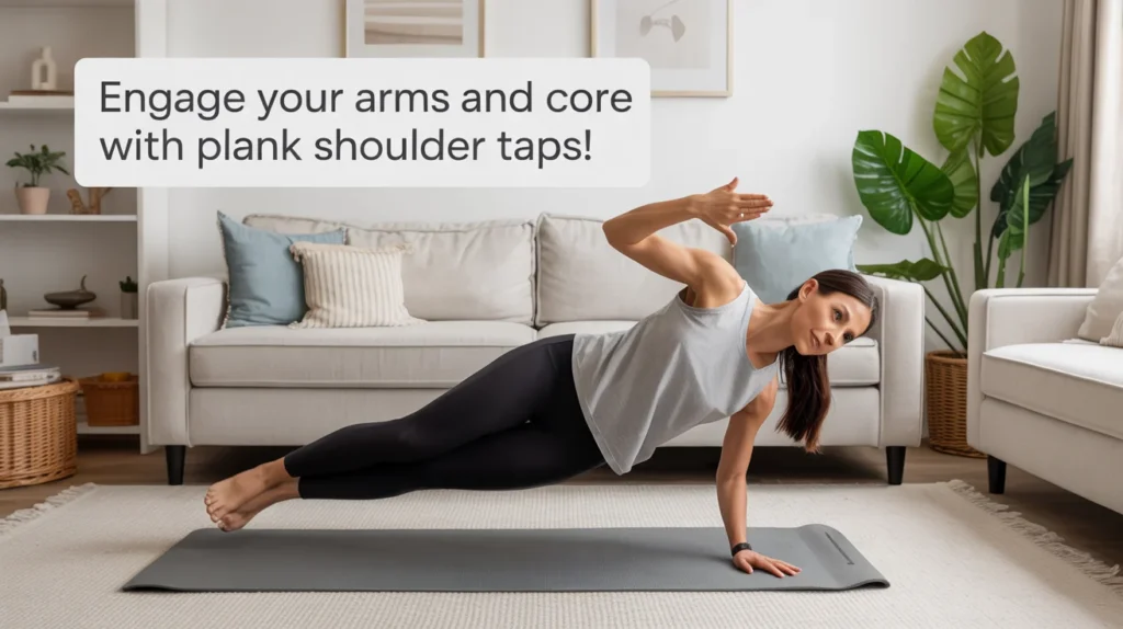 Engage Your Arms and Core with Plank Shoulder Taps!