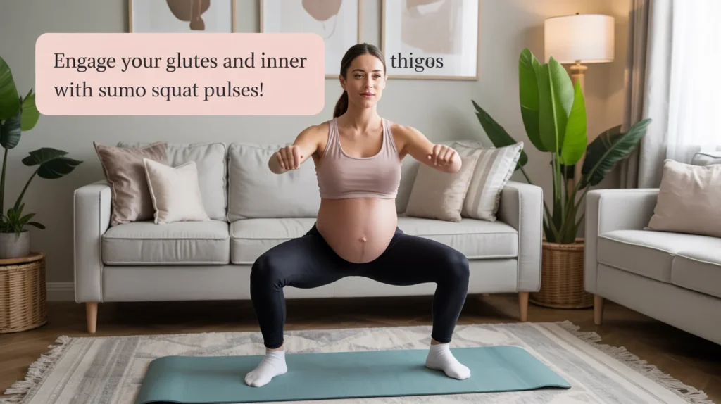 Engage Your Glutes and Inner Thighs with Sumo Squat Pulses!