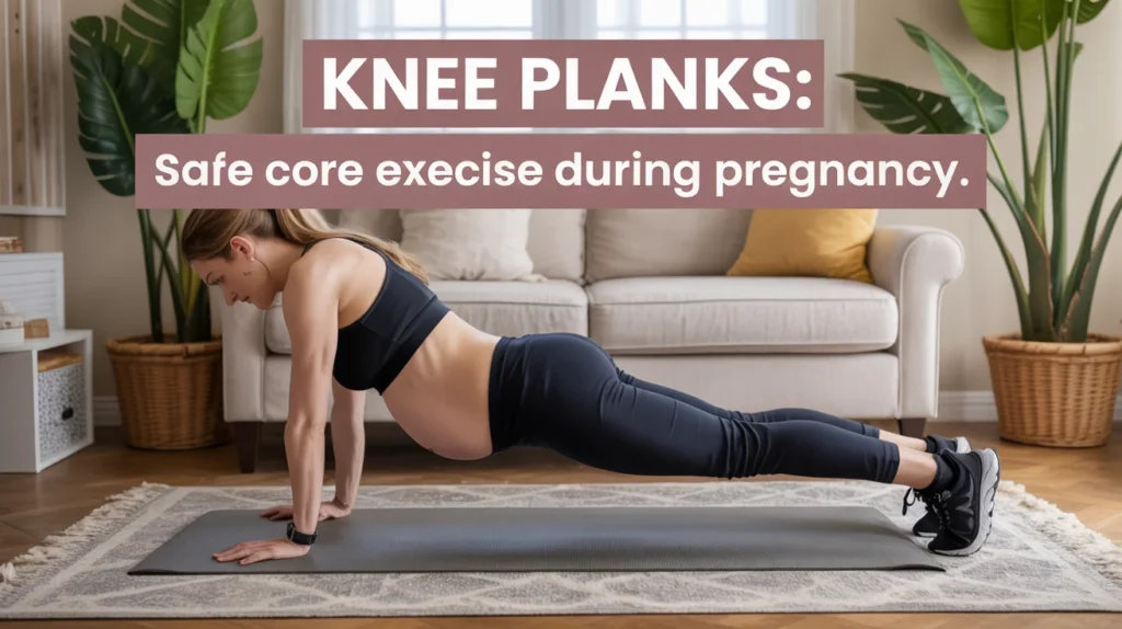 Knee Planks Safe Core Exercise During Pregnancy.