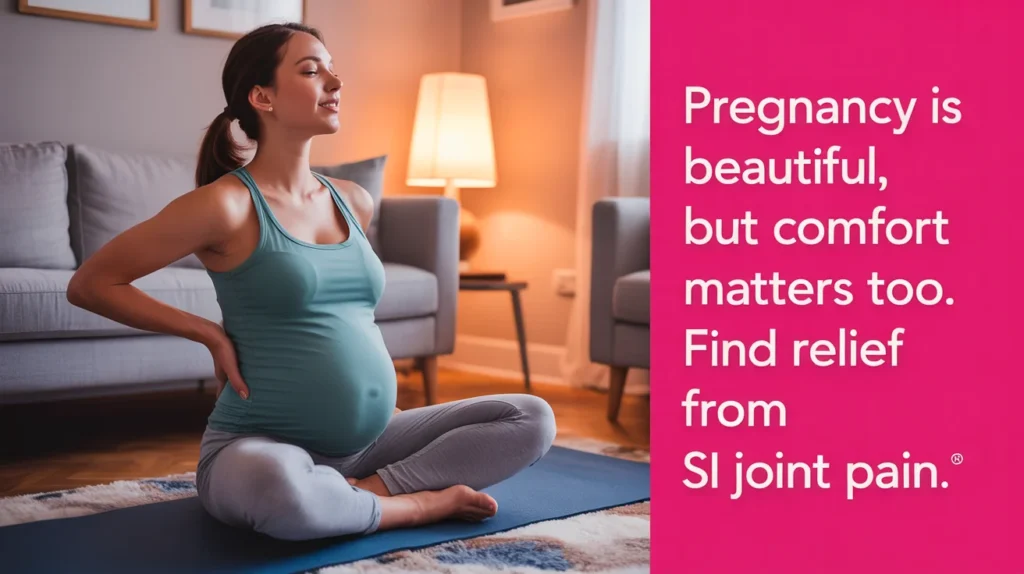 Pregnancy is beautiful, but comfort matters too. Find relief from SI joint pain