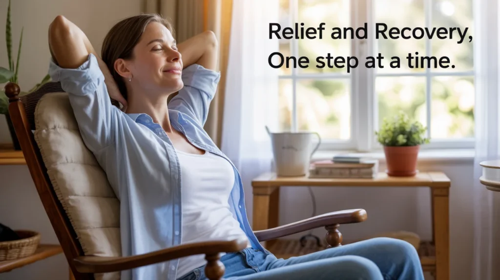 Relief and recovery, one step at a time.