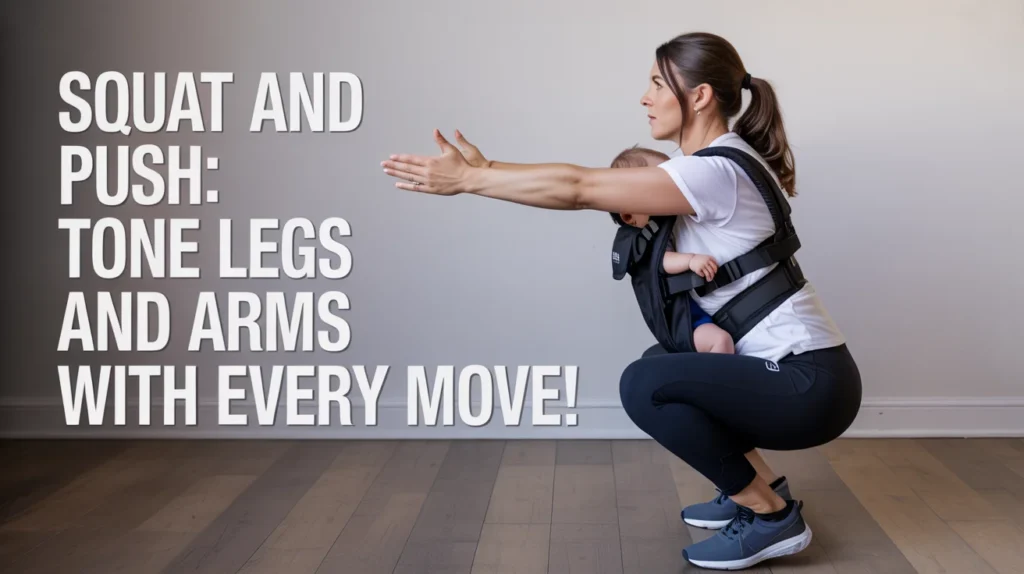 Squat and push Tone legs and arms with every move!