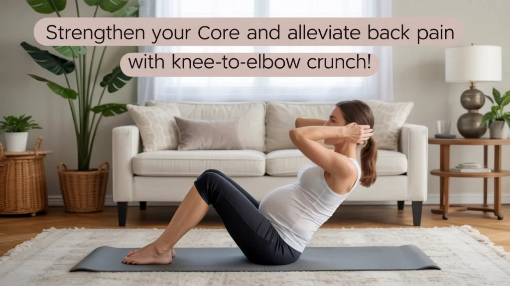 Strengthen Your Core and Alleviate Back Pain with Knee-to-Elbow Crunch!