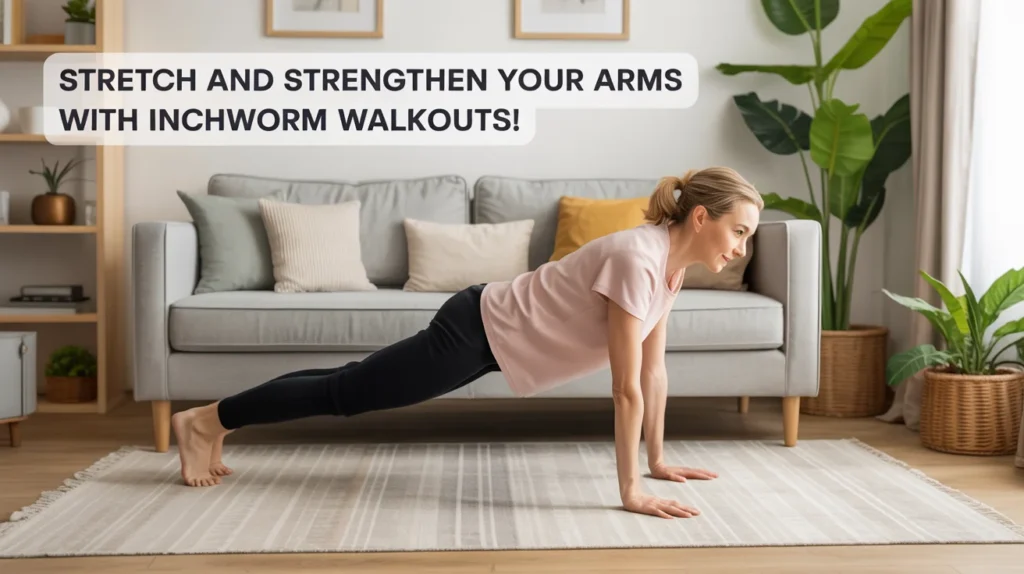 Stretch and Strengthen Your Arms with Inchworm Walkouts!
