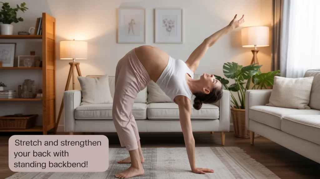 Stretch and Strengthen Your Back with Standing Backbend!