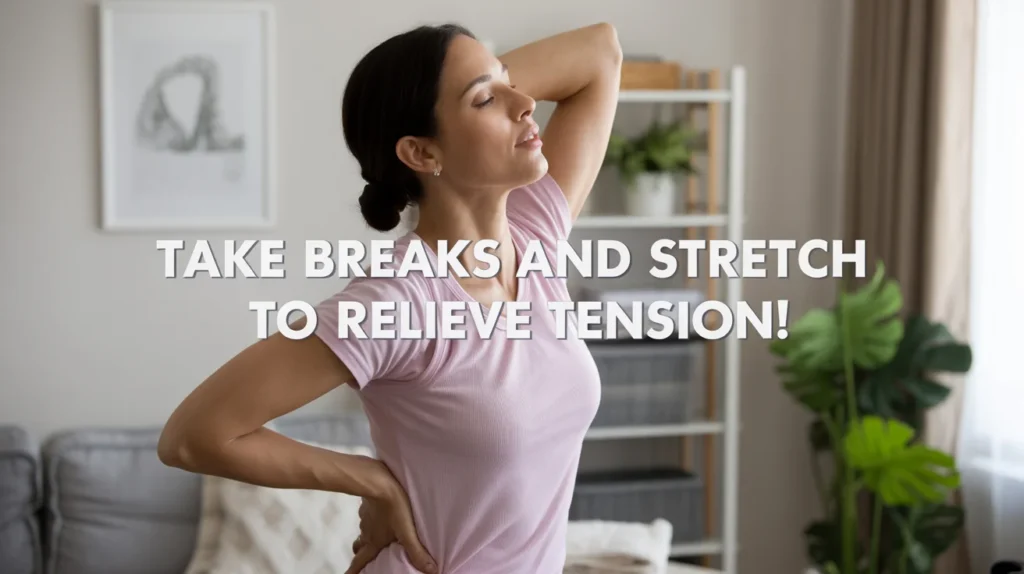 Take breaks and stretch to relieve tension!