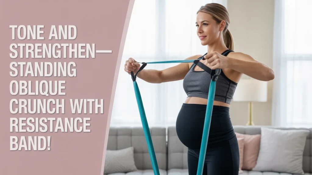 Tone and Strengthen—Standing Oblique Crunch with Resistance Band!