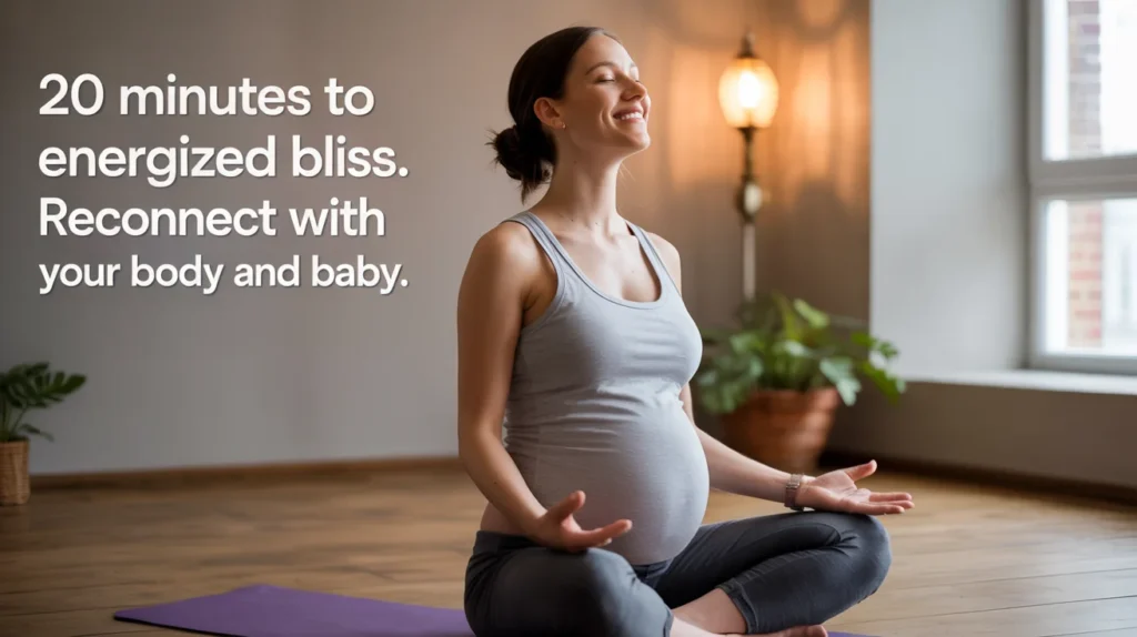 20 minutes to energized bliss. Reconnect with your body and baby.