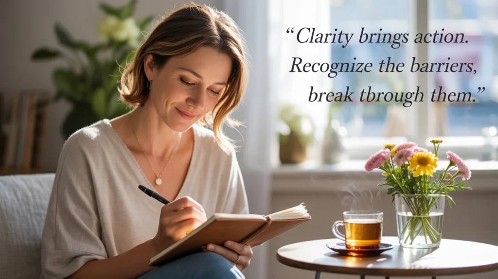 Clarity brings action. Recognize the barriers, break through them.