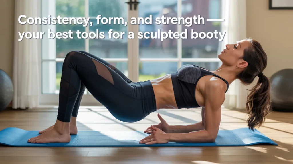 Consistency, form, and strength—your best tools for a sculpted booty.