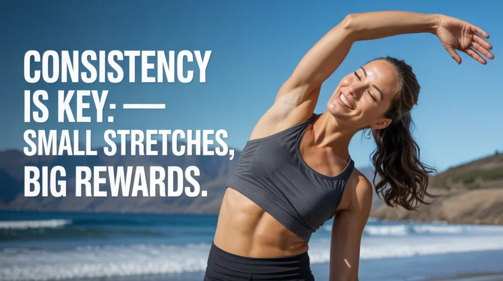 Consistency is key—small stretches, big rewards.