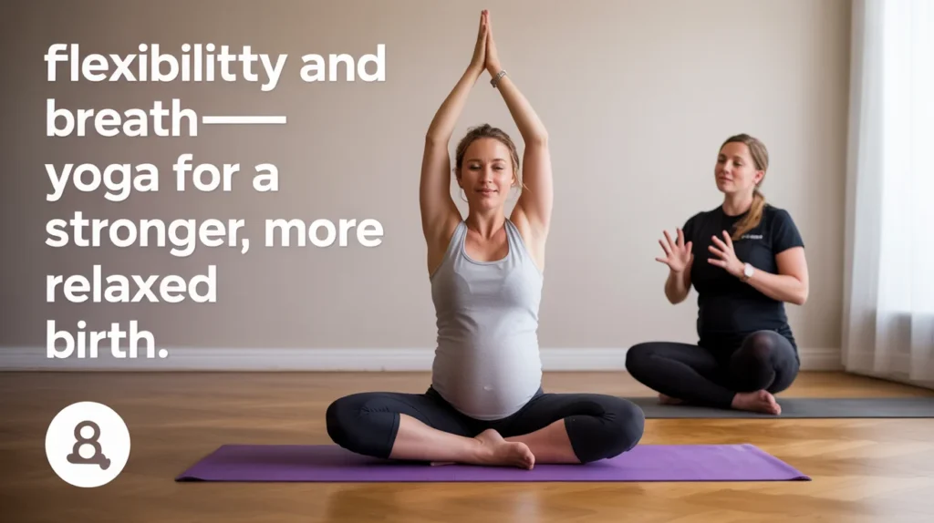 Flexibility and breath—yoga for a stronger, more relaxed birth.