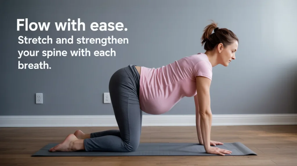 Flow with ease. Stretch and strengthen your spine with each breath