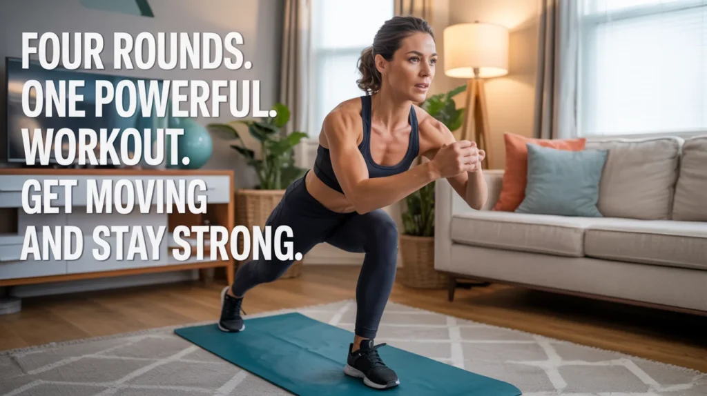 Four rounds. One powerful workout. Get moving and stay strong.