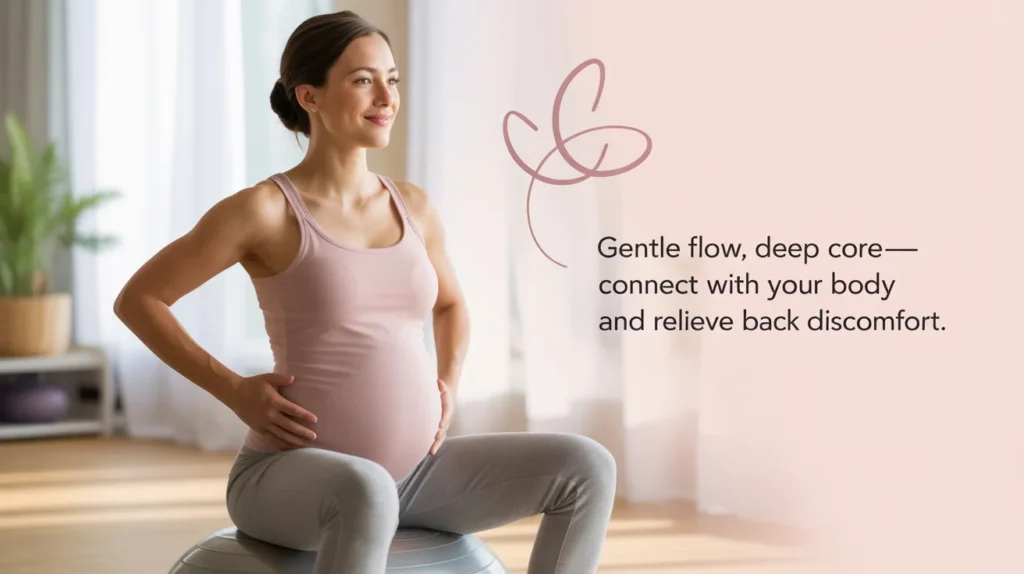 Gentle flow, deep core—connect with your body and relieve back discomfort.