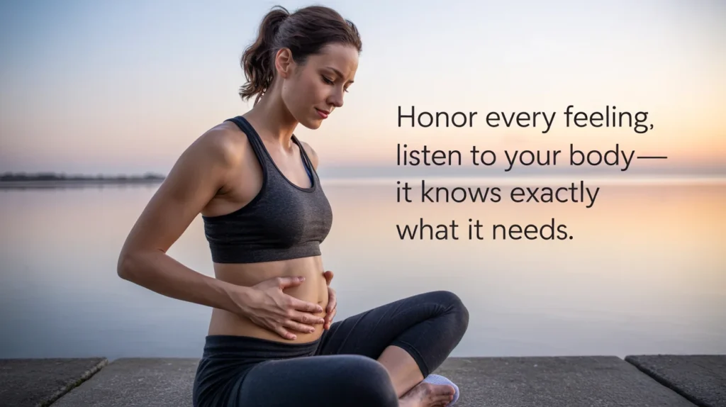 Honor every feeling, listen to your body—it knows exactly what it needs