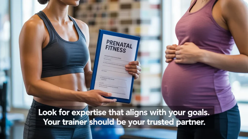 Look for expertise that aligns with your goals. Your trainer should be your trusted partner.