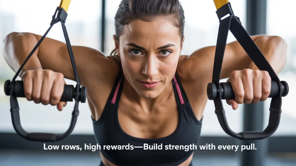 Low rows, high rewards—build strength with every pull.