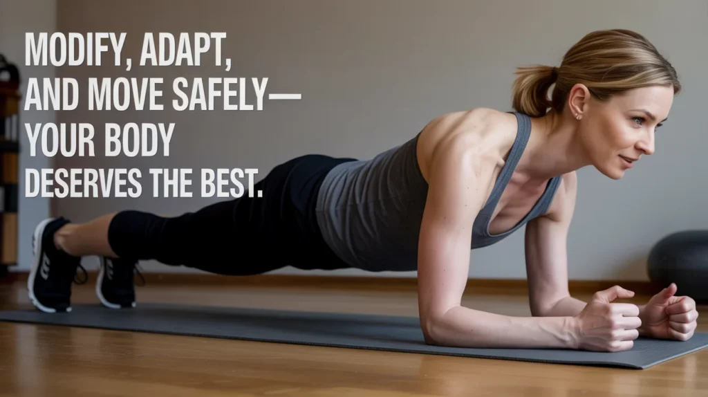Modify, adapt, and move safely—your body deserves the best.