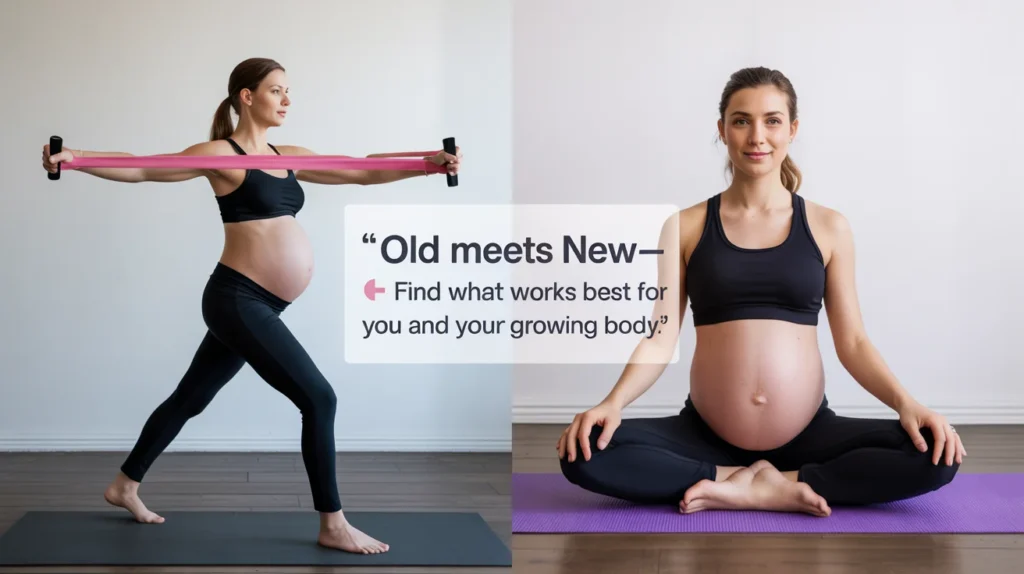 Old meets new—find what works best for you and your growing body.