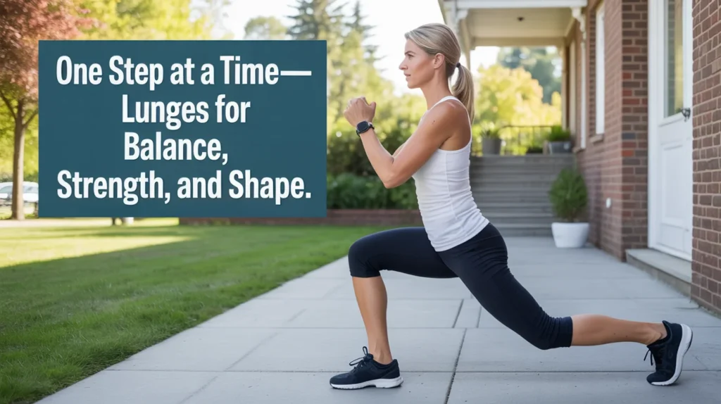 One step at a time—lunges for balance, strength, and shape.