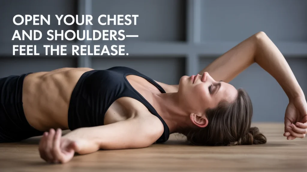Open your chest and shoulders—feel the release.