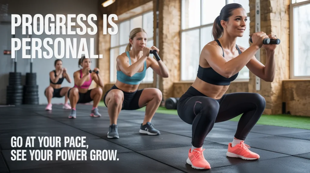 Progress is personal. Go at your pace, see your power grow.