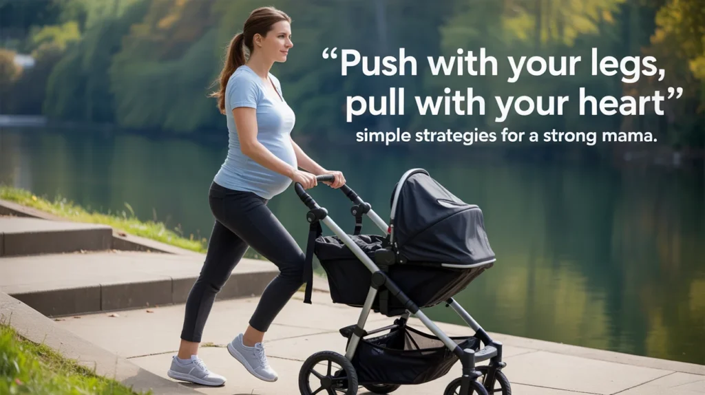Push with your legs, pull with your heart—simple strategies for a strong mama.