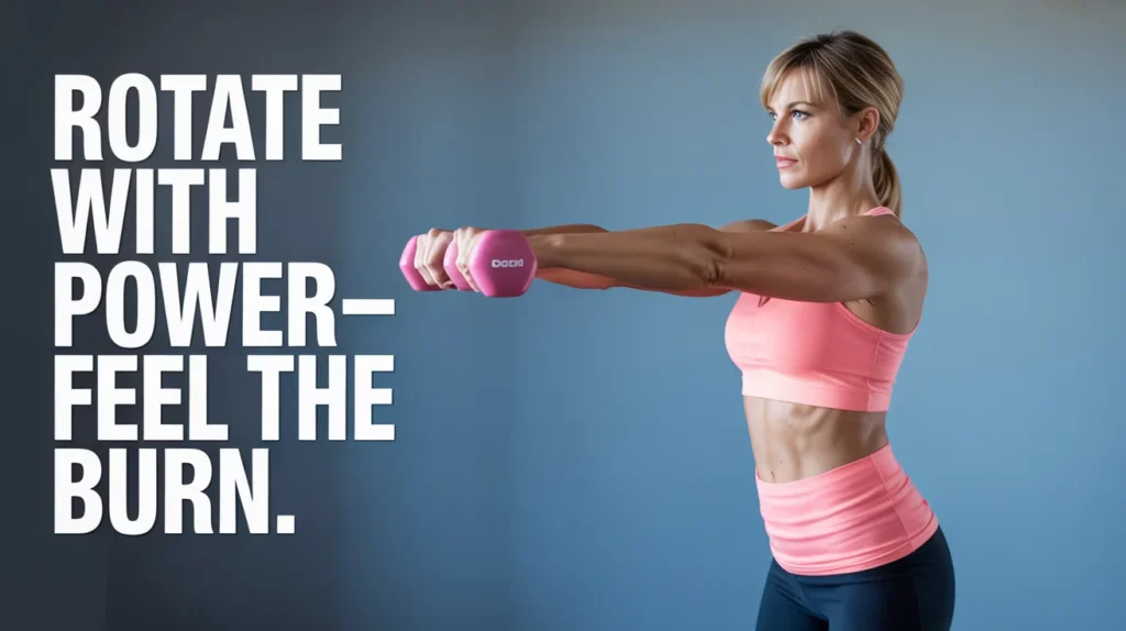 Rotate with power—feel the burn.