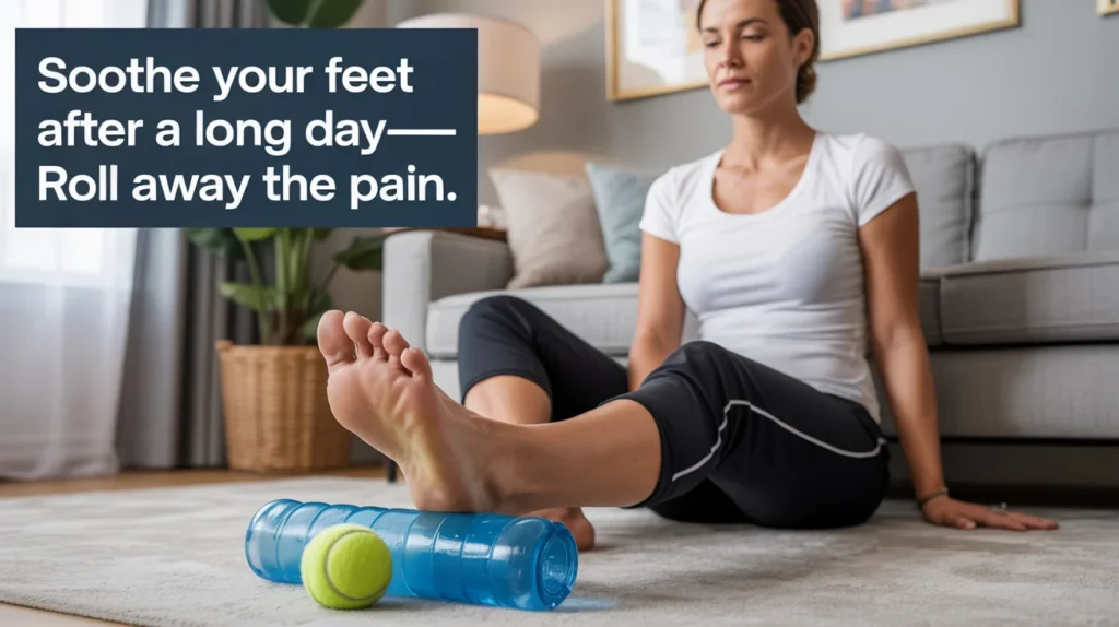 Soothe your feet after a long day—roll away the pain.