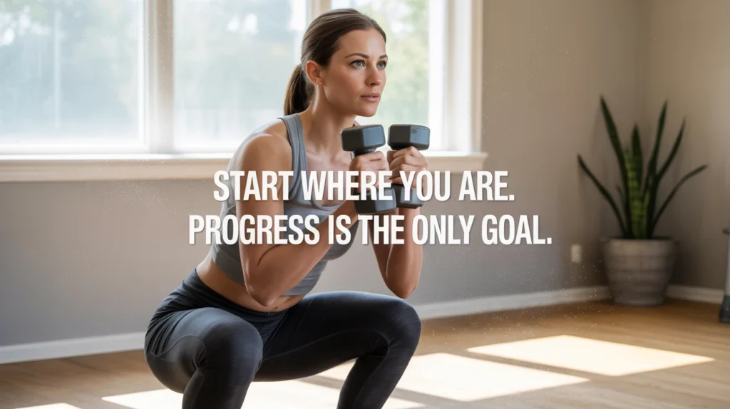 Start where you are. Progress is the only goal.