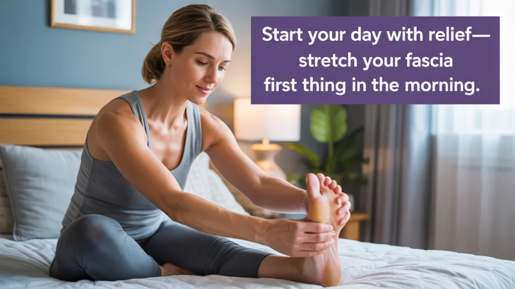 Start your day with relief—stretch your fascia first thing in the morning.
