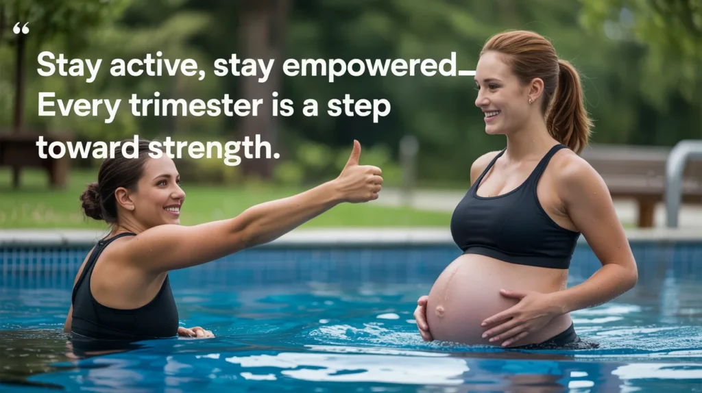 Stay active, stay empowered—every trimester is a step toward strength.