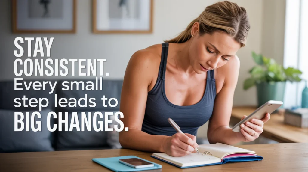 Stay consistent. Every small step leads to big changes.