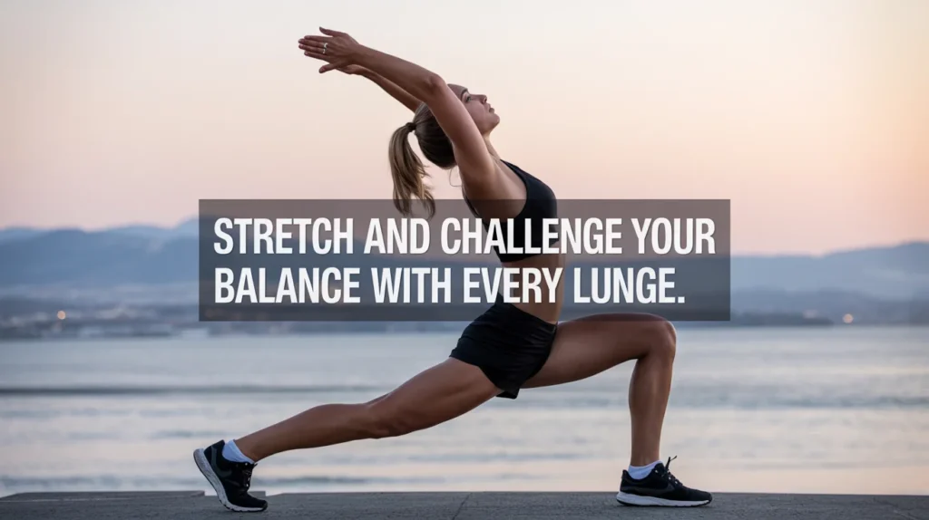 Stretch and challenge your balance with every lunge.