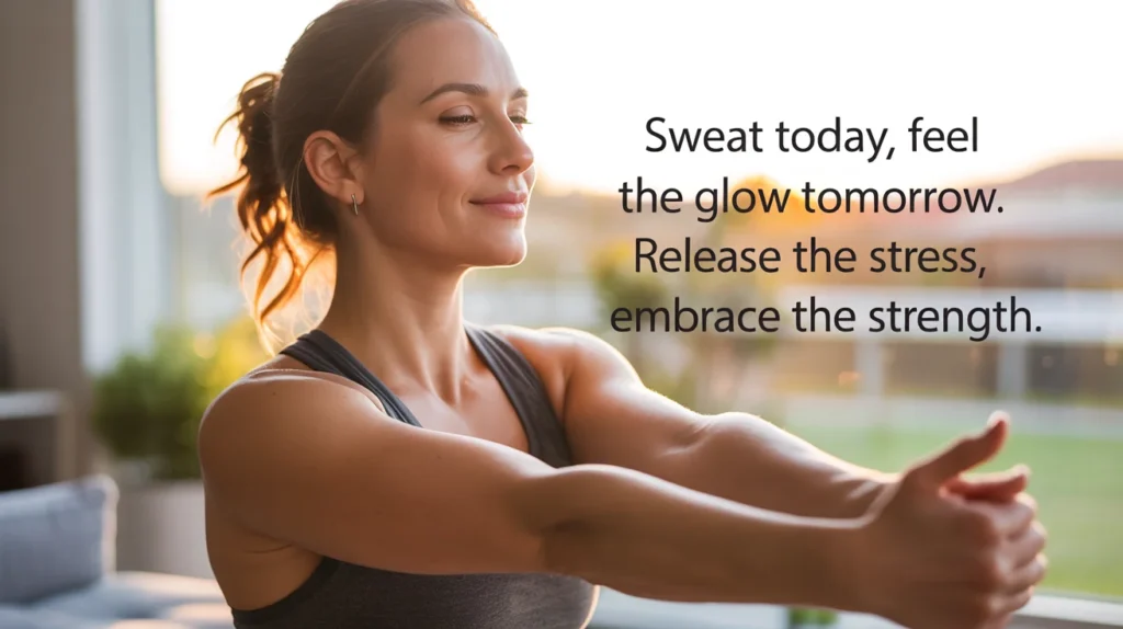 Sweat today, feel the glow tomorrow. Release the stress, embrace the strength.