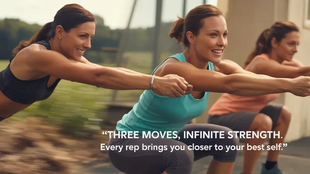 Three moves, infinite strength. Every rep brings you closer to your best self.