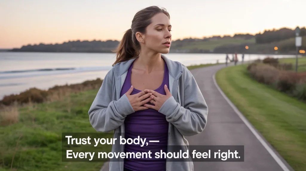 Trust your body—every movement should feel right.