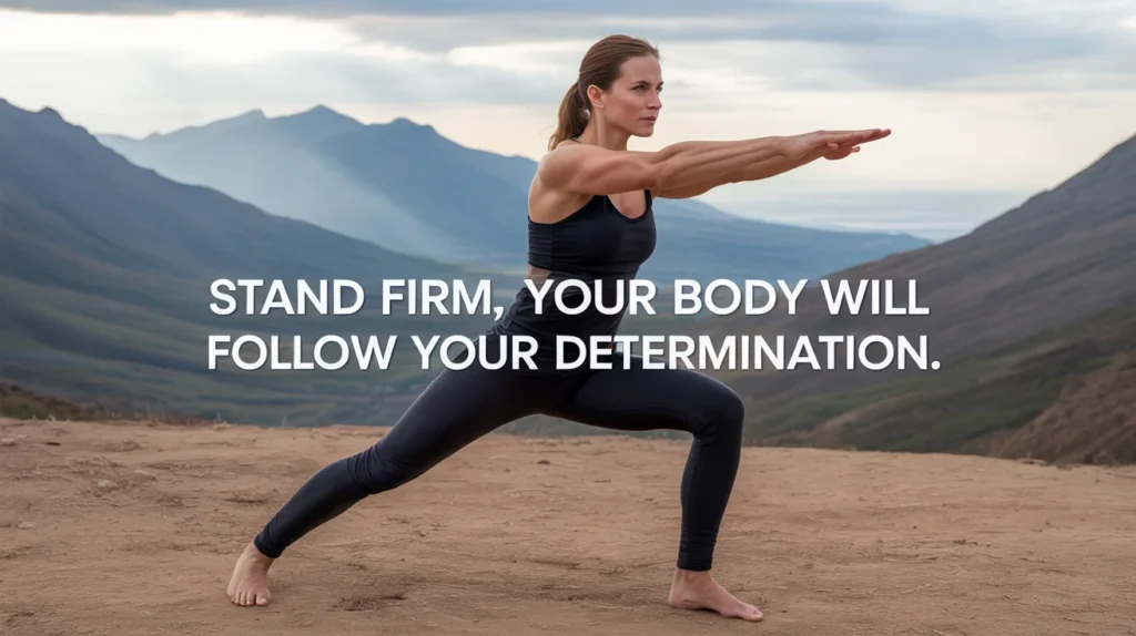 "Stand Firm, Your Body Will Follow Your Determination.