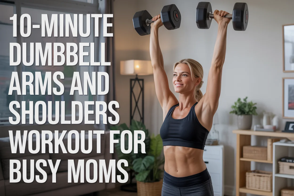 10-Minute Dumbbell Arms and Shoulders Workout for Busy Moms