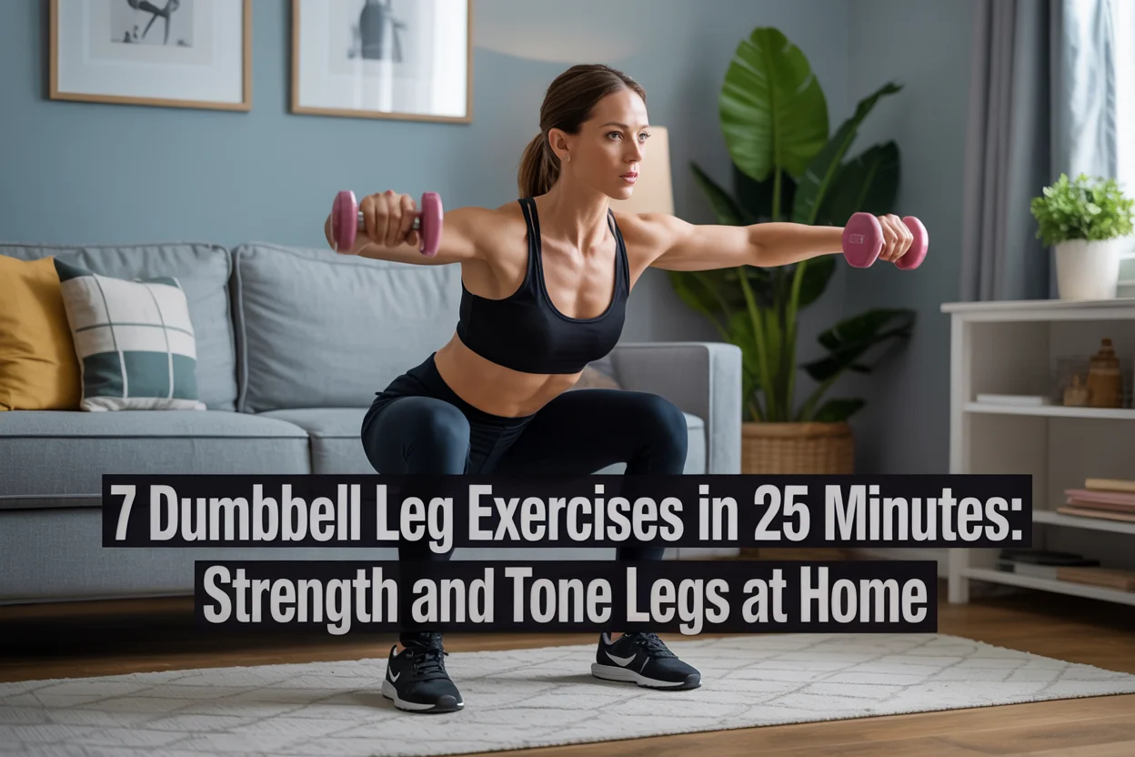 7 Dumbbell Leg Workoutin 25 Minutes Strength and Tone Your Legs at Home